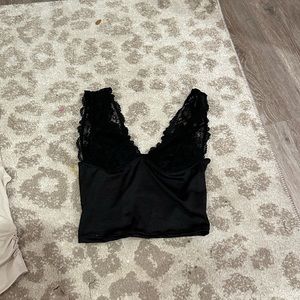 Black lace tank top